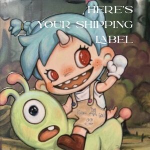 Shipping label. 🩵